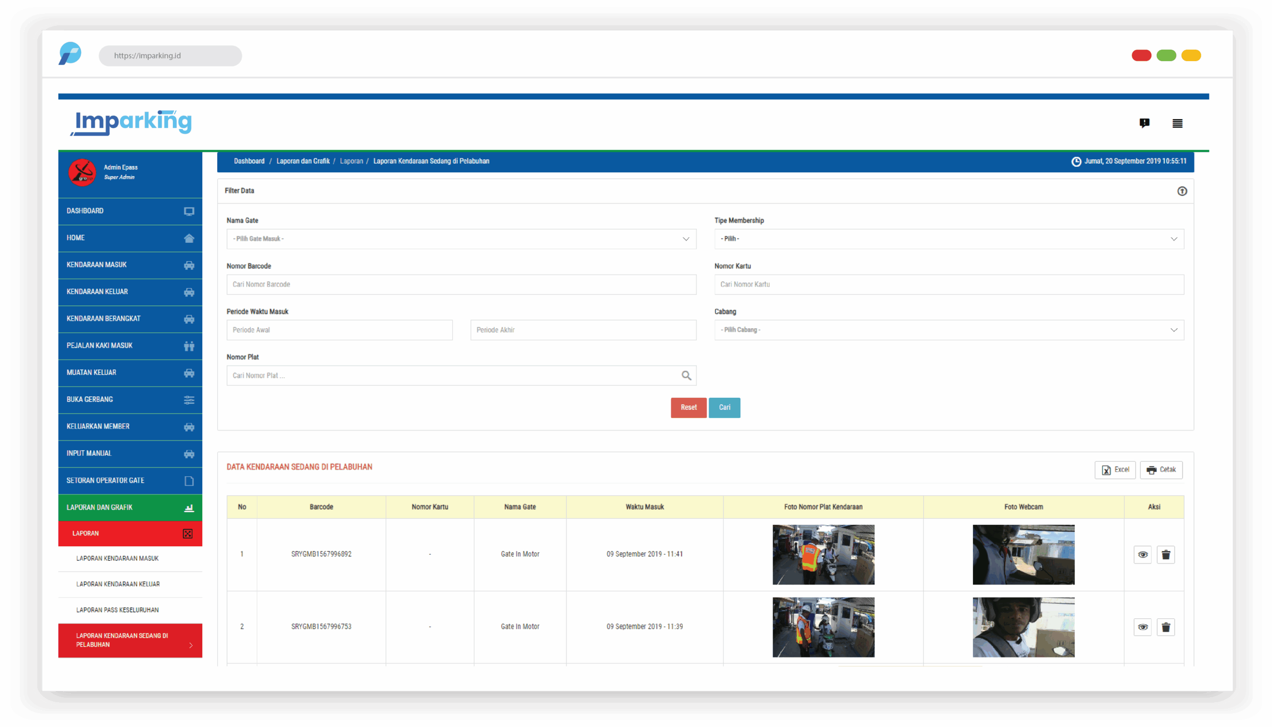 LAPORAN - KENDARAAN PARKIR